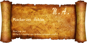 Madaras Ádám névjegykártya